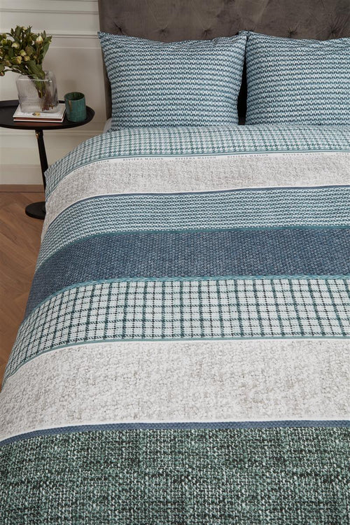 Rivièra Maison - Tailor dekbedovertrek - Tweepersoons - 200x200/220 cm - Groen - vtwonen shop