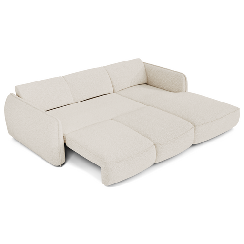 Sia Home - Rechte hoekbanken LIVIA - Bouclette stof - Crème - 274cm