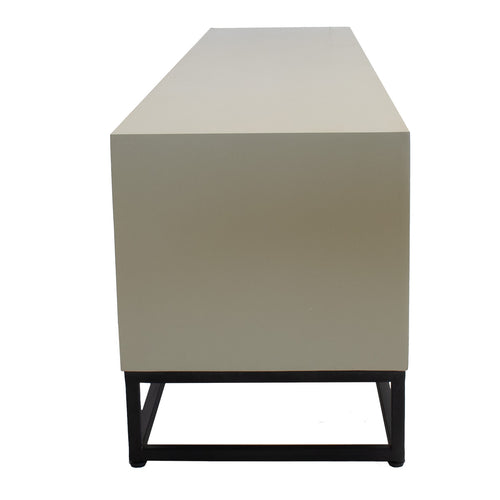 Giga Meubel Tv-meubel Cervi - Mangohout/Metaal - Taupe - 210x42x50cm - vtwonen shop