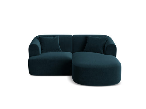Cosmopolitan Design Modulaire hoekbank rechts Campi 3-zits, flueel diepe olie - 156x180x70cm