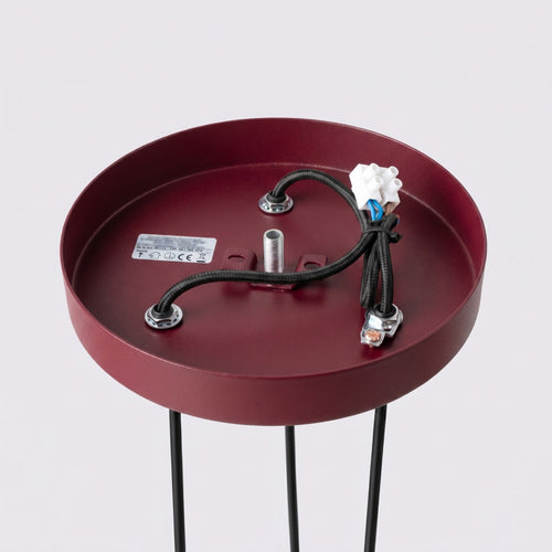 Sollux Lighting Hanglamp KARBON 3P bordeaux - 19,5x19,5x108cm