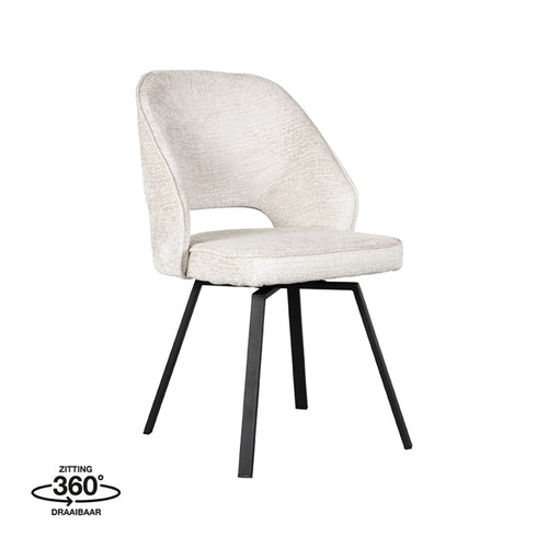 LABEL51 Eetkamerstoel Lewis - Crème - Zithoogte 47cm - Set van 2 - vtwonen shop