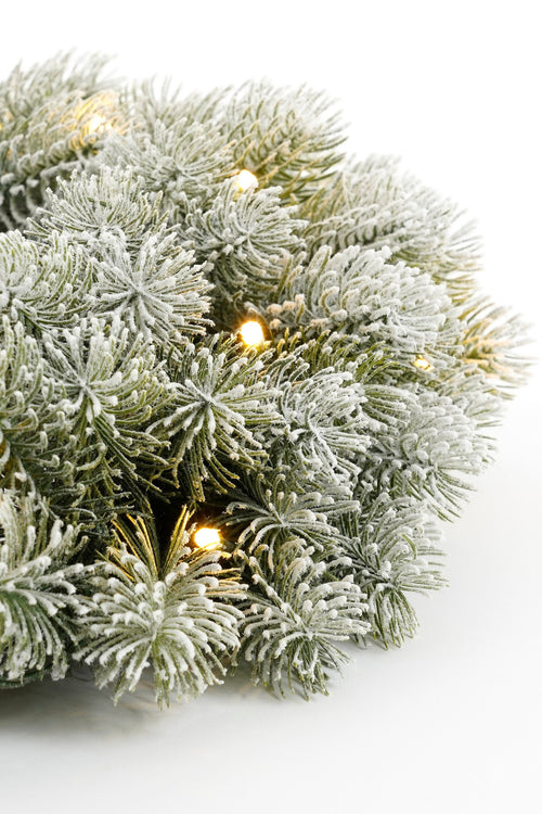 Black Box Trees Nagoya Kerstkrans met LED Verlichting en Timerfunctie - H12 x Ø60 cm - Groen - vtwonen shop