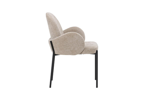 Rebellenclub Eetkamerstoel Elno - Set van 2 - Beige