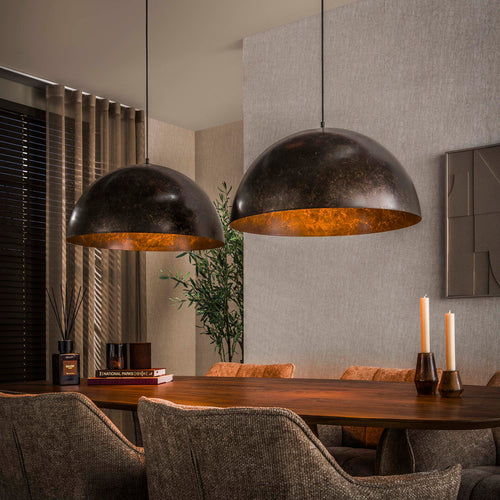 Giga Living Hanglamp Dome - Bruin Metaal - Ø60x150cm