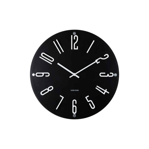 Karlsson wandklok Esencia Elevated - zwart - Ø40cm