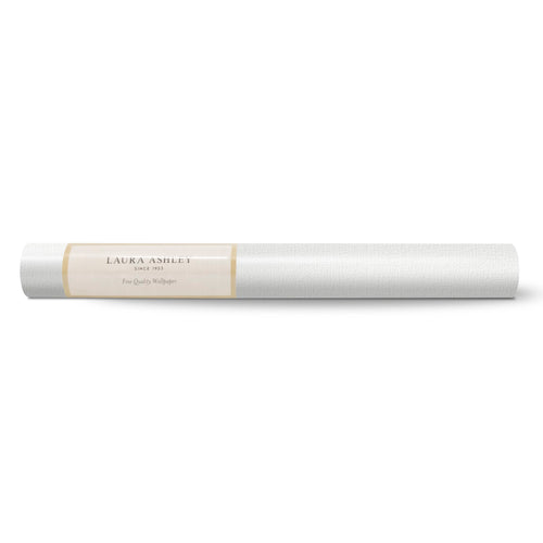 Laura Ashley Canvas Paintable Behang - Uni - 10mx52cm - Wit