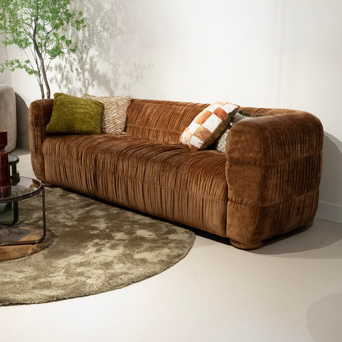 DÉJA Living 3-zits Bank Matre - Bruin Stof - 240x97x75cm