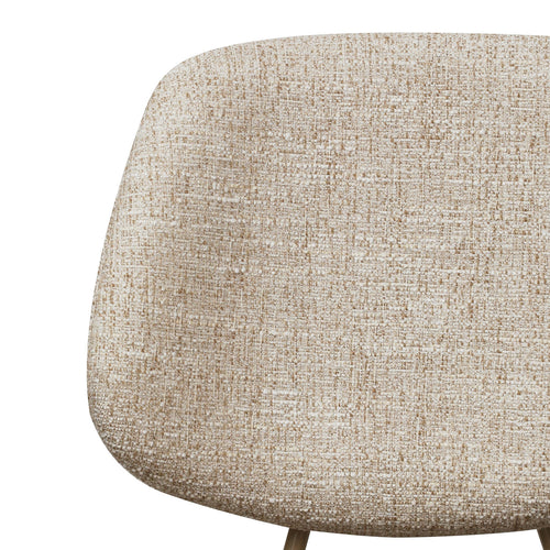 Furnhouse eetkamerstoel Sofia - Beige - Stof (Bouclé) - Set van 4