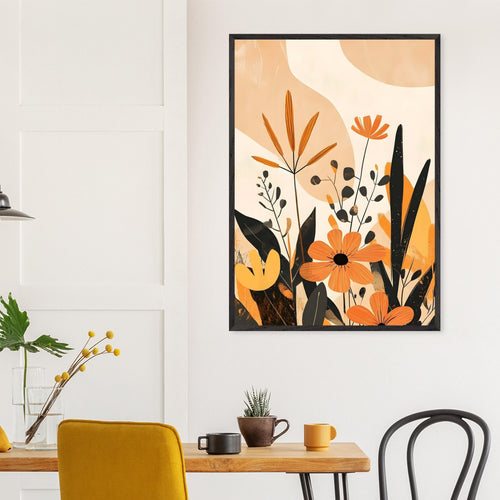 Artfulprints Poster Boho – Bright garden   - 70x100 cm - Oranje