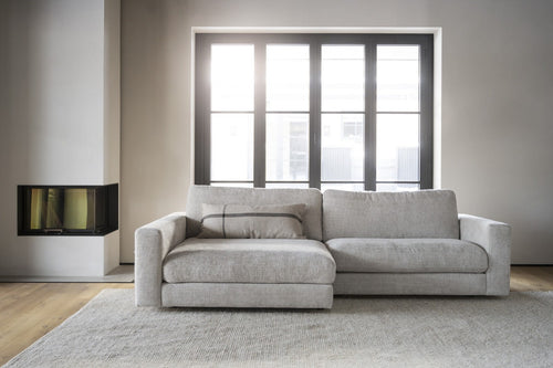 Rowico Home Duncan modulaire gestoffeerde hoekbank lichtgrijs/beige - links - 258 cm