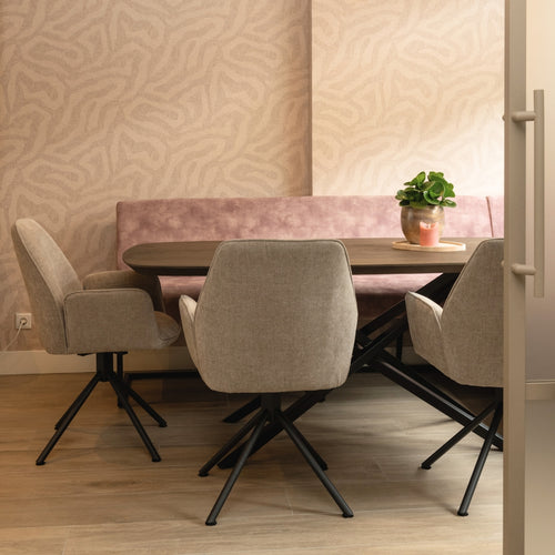 Firma Hout & Staal eettafel Deens Ovaal Mikado - deer brown - 280*100cm - vtwonen shop