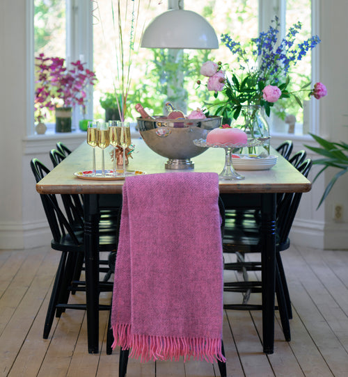 Klippan 100% wollen deken - Gotland - pink - 130x200cm
