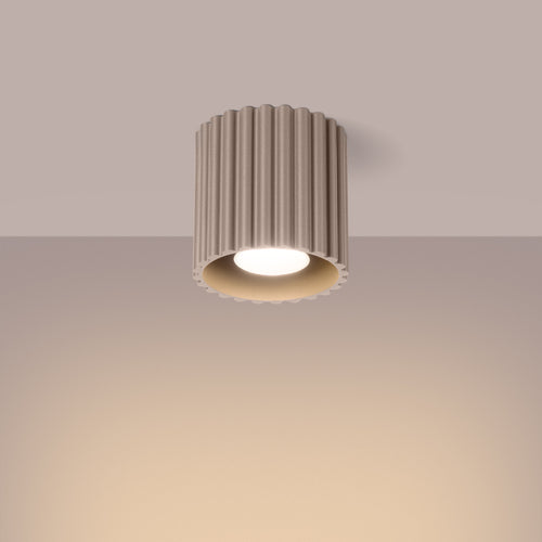 Sollux Lighting Plafondlamp AURA 1 taupe GU10 - 10x10x10cm