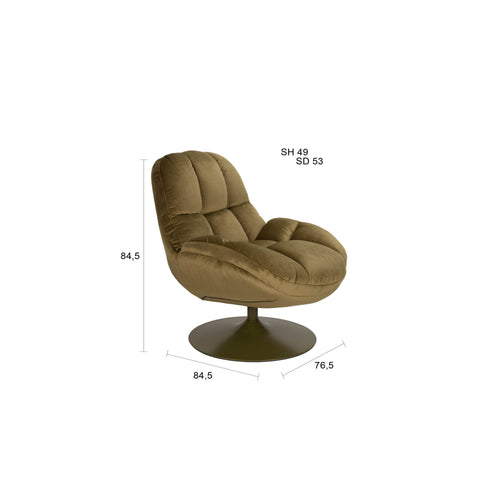 Housecraft Living Beefy Fauteuil Draaibaar Groen
