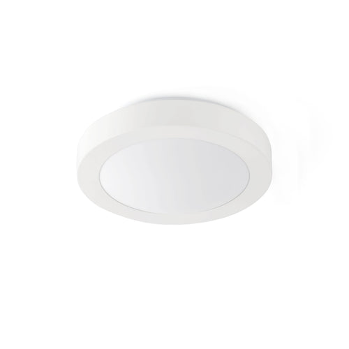 Faro Logos-2 - 2 Light Medium Ronde Badkamer Plafondlamp Aluminium, Wit IP44, E27