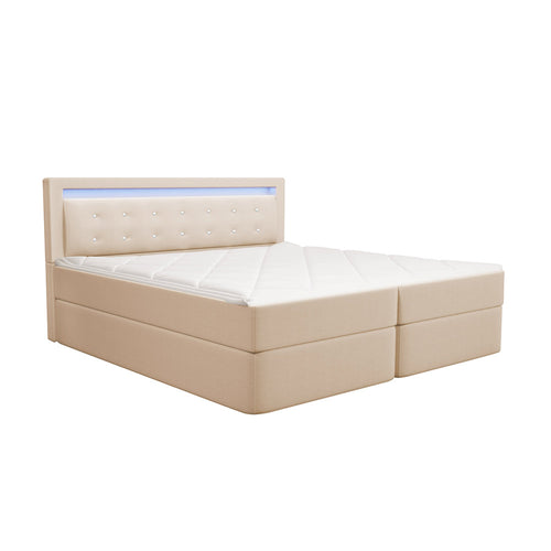 Home Deluxe boxspringbed ZENOVA beige - vtwonen shop