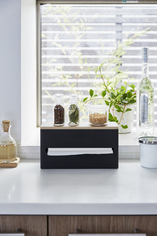 Yamazaki Tissuebox Dubbelzijdig - Rin - Bruin