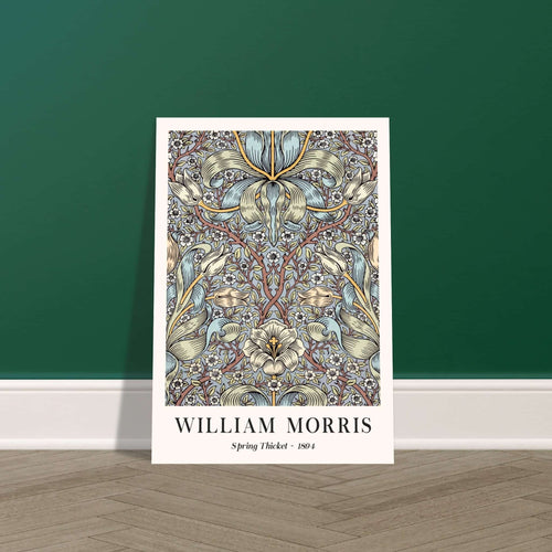 Artfulprints Poster met Lijst William Morris - Spring thicket 1884   - 30x40 cm - Blauw