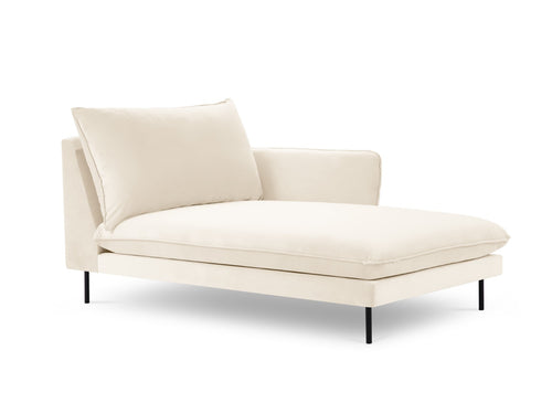 Cosmopolitan Design rechter chaise longue Vienna flueel, lichtbeige - 170x110x95cm