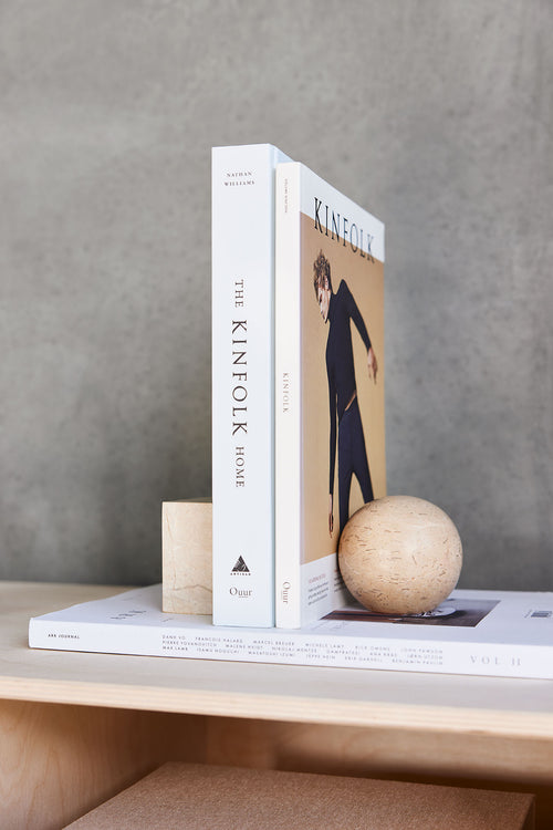 OYOY Boekensteun - Rond Savi - marmer - vtwonen shop