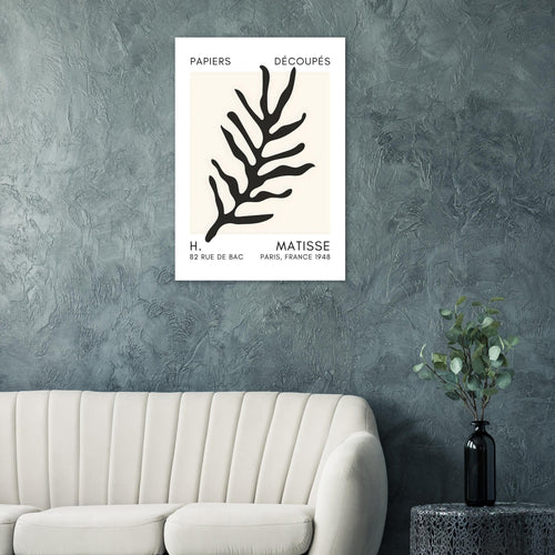 Artfulprints  Matisse – Ocean flora black   poster 50x70 cm