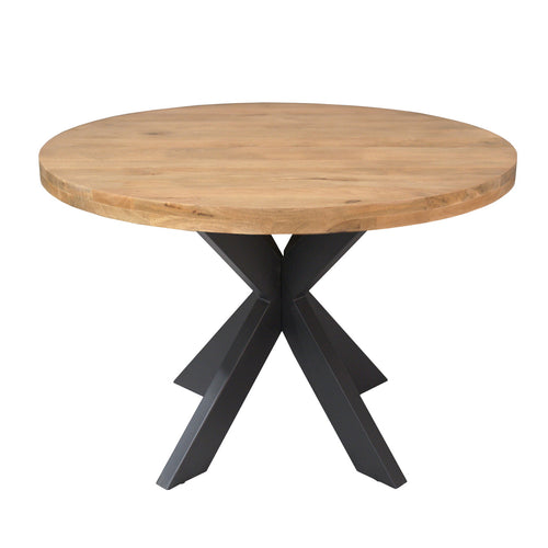 Starfurn Eettafel Dakota - Rond Naturel Hout - Ø120x76cm