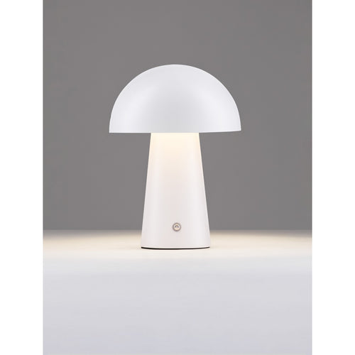 Nova Luce ANDE Geïntegreerde LED-tafellamp, mat wit, aanraakgevoelig, dimbaar, 2W 129lm 3000K, USB-aansluiting