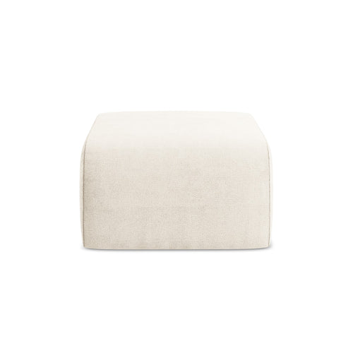 LaMiaSofa Poef Cervo - chenille stof - lichtbeige - 72x94x42
