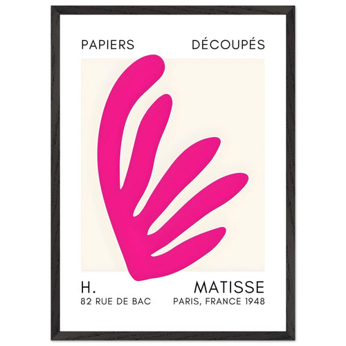 Artfulprints Poster met Lijst Matisse – Aquatic impression pink   - 50x70 cm - Roze