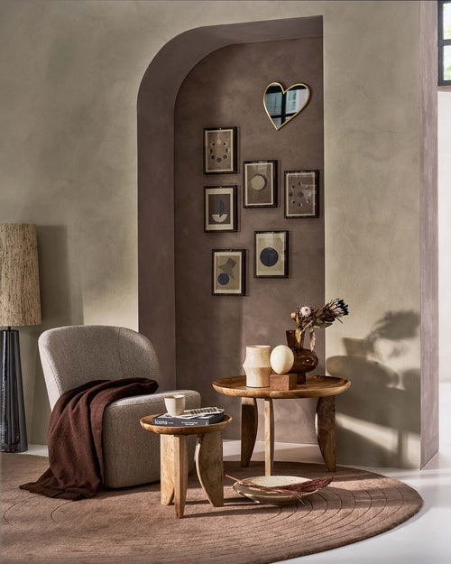 vtwonen - Wandspiegel - Metaal - Hartvormig - 30 cm - Goud