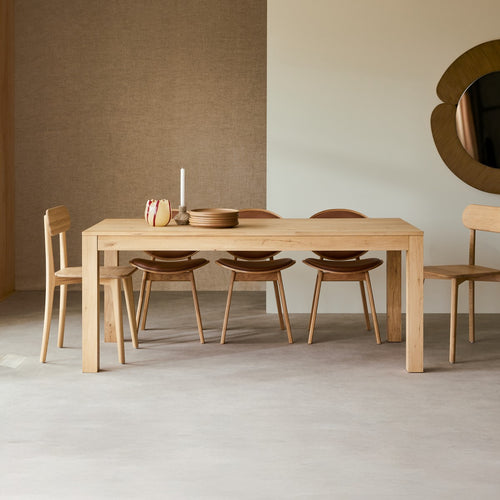 Tikamoon Massief eiken uitschuifbare tafel voor 6/10 personen - Naturel - vtwonen shop