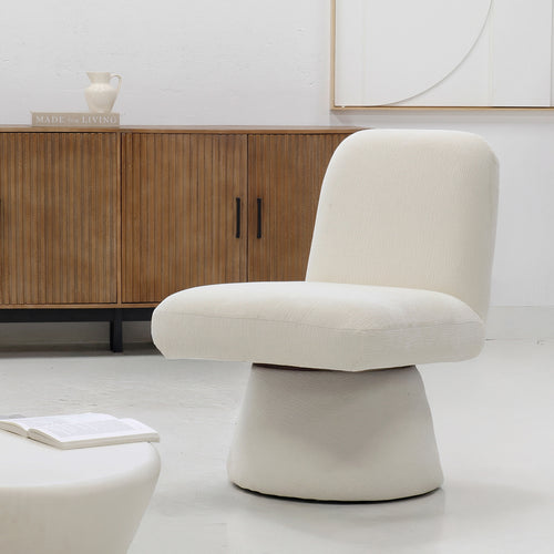 Giga Meubel Fauteuil Olivier - Stof/Metaal - Beige