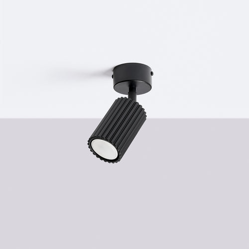 Sollux Lighting Plafondlamp KARBON 1 zwart - 7x7x18cm