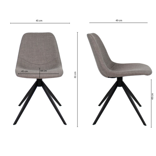 Kick draaistoel Yani - Grijs - vtwonen shop