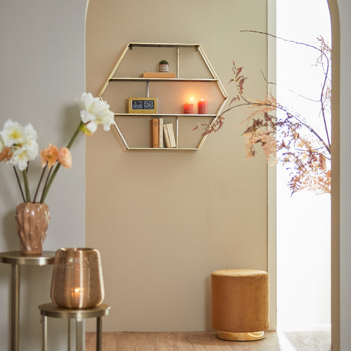 Light & Living poef NADIEN - Ø40x44cm - bruin