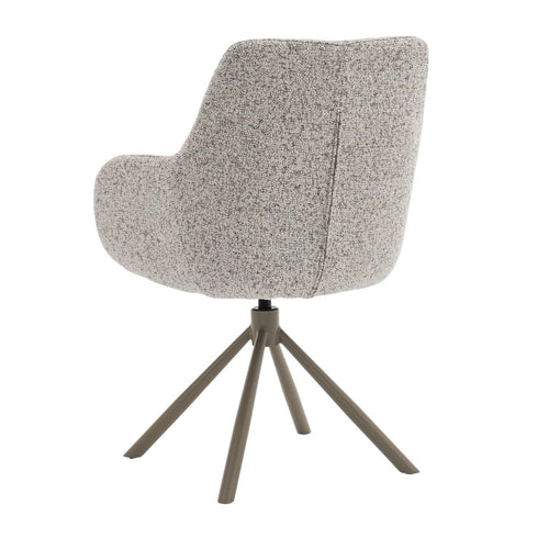 DÉJA Living Eetkamerstoel Noé - Beige/Taupe - Draaibaar - Set van 2 - vtwonen shop