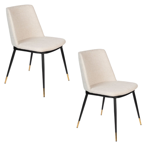 Housecraft Living Lionel Eetkamerstoelen Beige - Set van 2 - vtwonen shop