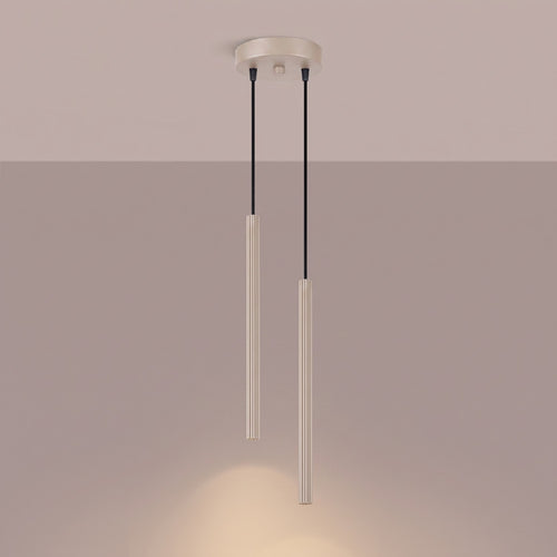 Sollux Lighting Hanglamp ARCHE 2P taupe - 15x15x118cm