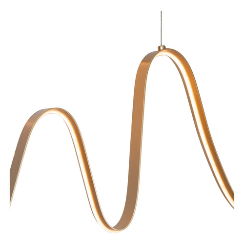 Lucide hanglamp LAMBADA - Geïntegreerde LED - Mat Goud / Messing - vtwonen shop