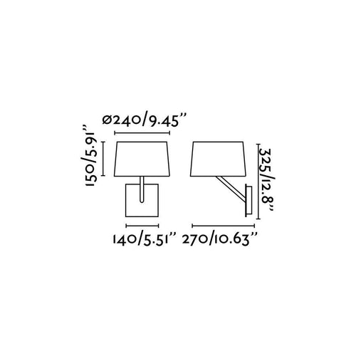 Faro Handy - 1 Light Indoor Wandlamp Wit, E27