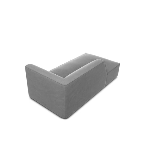 Cosmopolitan Design - Ligstoel links Siena flueel grijs - 181x93x69cm