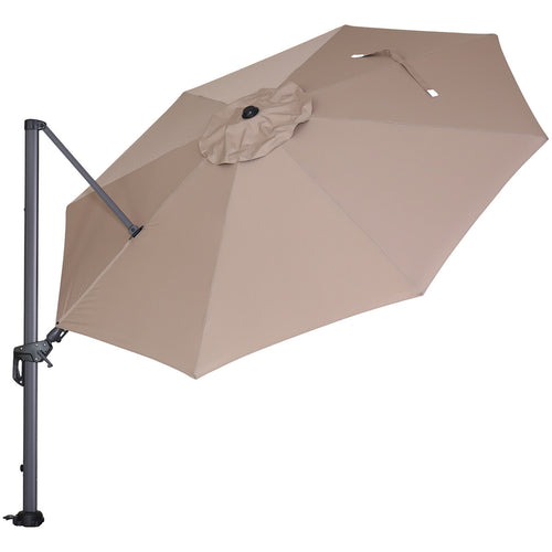 Garden Impressions zweefparasol Hawaii taupe doek - Ø350 cm