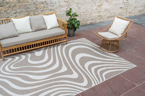 Interieur05 Buitenkleed Swirl Rechthoek - Linnen - Dubbelzijdig - 240 x 340 cm - vtwonen shop