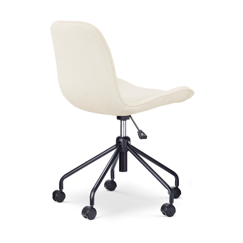 Nolon Nout-Fé bureaustoel rib beige - zwart onderstel