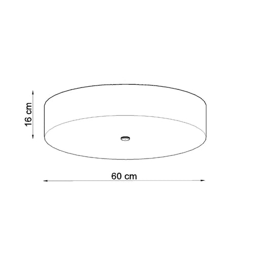 Sollux Lighting Plafondlamp SKALA 60 zwart - 60x60x16cm