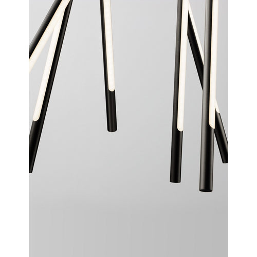 Merano Alberta Geïntegreerde LED Hanglamp Plafondlamp Zwart Metaal LED 56W 4200Lm 3000K