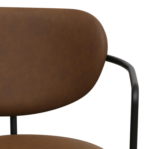 Furnhouse bureaustoel Lido - Donkerbruin - Kunstleer - 57x54x71
