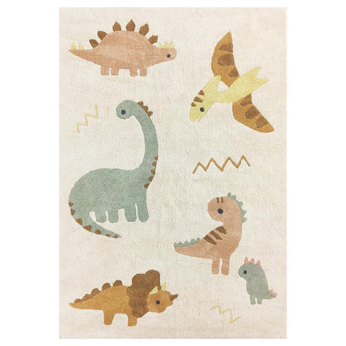 Petite Amélie Kindervloerkleed DINO - katoen - crème