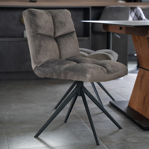 Home Deluxe Eetkamerstoel NODA Lichtgrijs Aantal: 2